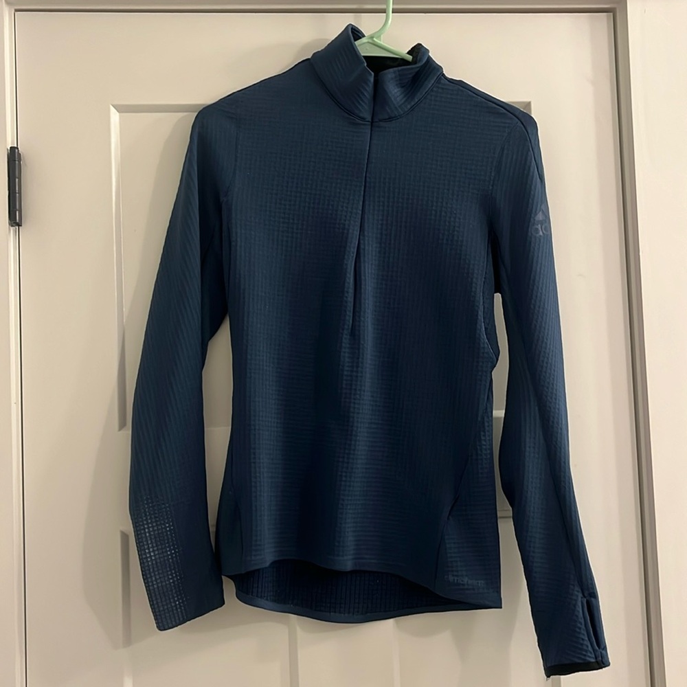 Women’s navy 1/2 zip running long sleeve/ jacket